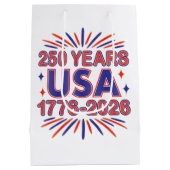 250年アメリカ合衆国 | 1776–2026 アメリカ独立250周年 ミディアムペーパーバッグ (裏面)
