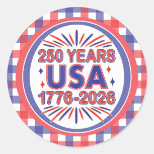 250年アメリカ合衆国 1776–2026 アメリカ独立250周年 ラウンドシール