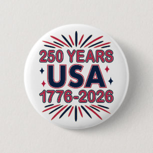 250年アメリカ合衆国 1776–2026 アメリカ独立250周年 缶バッジ
