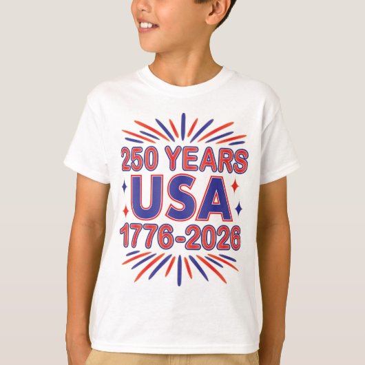 250年アメリカ合衆国 | 1776–2026 アメリカ独立250周年 Tシャツ (正面)