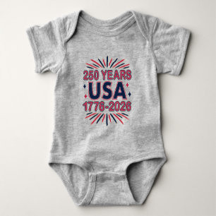 250年アメリカ合衆国 1776–2026 セミクワイセンテニアル ベビーボディスーツ