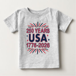 250年アメリカ合衆国 | 1776–2026 セミクワインセンテニアル ベビーTシャツ