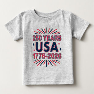 250年アメリカ合衆国 1776–2026 セミクワインセンテニアル ベビーTシャツ