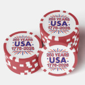 250年アメリカ合衆国 | 1776–2026 セミクワインセンテニアル ポーカーチップ (積み重ね)