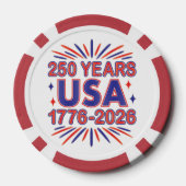 250年アメリカ合衆国 | 1776–2026 セミクワインセンテニアル ポーカーチップ (裏面)