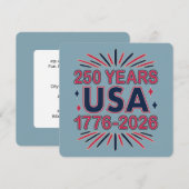 250年アメリカ合衆国 | 1776–2026 半二百五十周年記念 招待状 (正面/裏面)