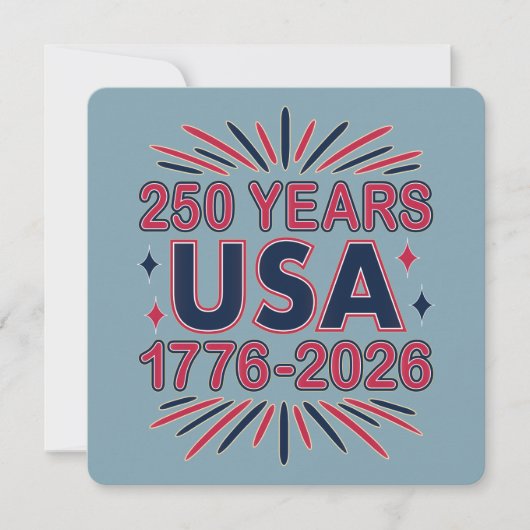 250年アメリカ合衆国 | 1776–2026 半二百五十周年記念 招待状 (正面)