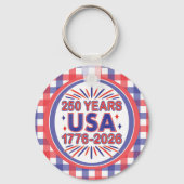 250年アメリカ合衆国 | 1776–2026 半二百五十周年 キーホルダー (正面)