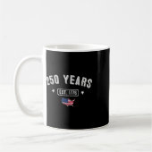250年アメリカ記念日1776 250誕生日U コーヒーマグカップ (左)