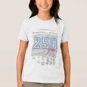 250年アメリカ記念日250th独立D トライブレンドＴシャツ (正面)