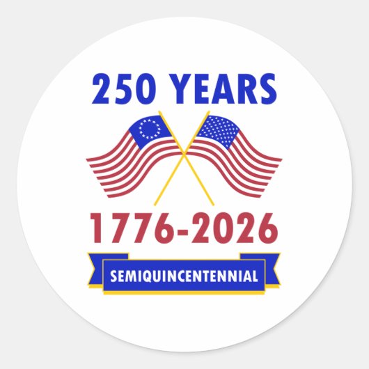 250年アメリカ記念日7月4日ヴィンテージWom ラウンドシール (正面)