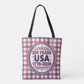 250年アメリカ | 1776–2026 アメリカ独立250周年 トートバッグ (裏面)