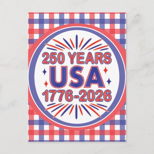 250年アメリカ | 1776–2026 セミクワインセンテニアル ポストカード (正面)