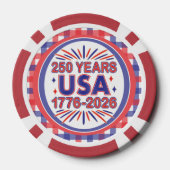 250年アメリカ | 1776–2026 セミクワインセンテニアル ポーカーチップ (裏面)