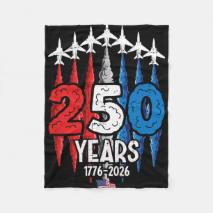 250年ジェットスモーク1776 2026 250周年記念アメリカ合衆国 フリースブランケット