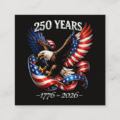 250年記念イーグルアメリカ国旗 エンクロージャーカード (正面)