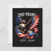 250年記念イーグルアメリカ国旗 招待状 (正面)