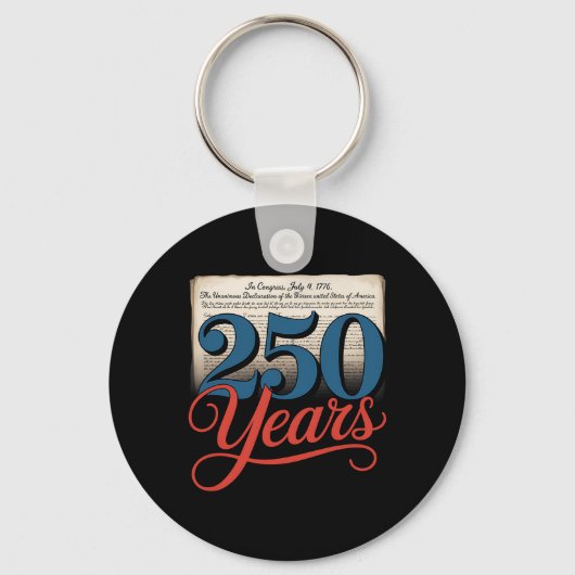 250年1776独立宣言Usa Gif キーホルダー (正面)