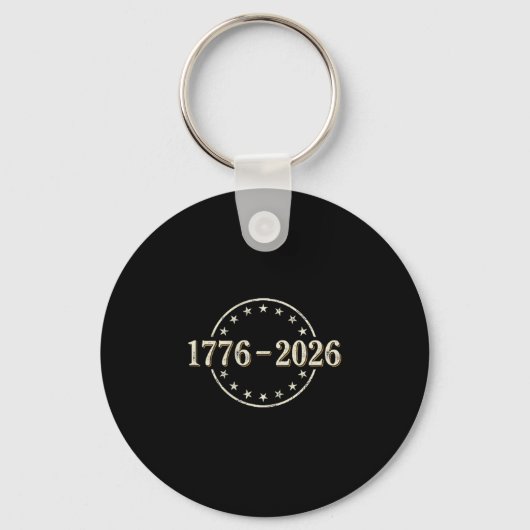 250年 アメリカ国旗 - 表と裏 250年 キーホルダー (正面)