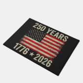 250年 アメリカ国旗 1776-2026 ドアマット (アングル)