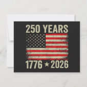 250年 アメリカ国旗 1776-2026 招待状 (正面)