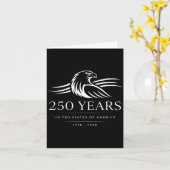 250年 アメリカ ワシ 1776-2026 愛国的なアメリカ カード (黄色い花)