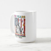 250年 アメリカ 独立記念日 2026 愛国 セミクイ コーヒーマグカップ (正面左)
