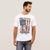 250年 アメリカ 独立記念日 2026 愛国 セミクイ Tシャツ (正面フル)