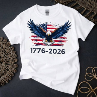 250年 アメリカ 1776 2026 セミクワインセンテニアル+イーグル トライブレンドTシャツ