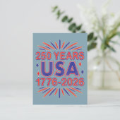 250年 アメリカ | 1776–2026 半クインセンテニアル ポストカード (スタンド正面)