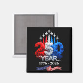 250年 アメリカ 1776 2026 250周年 誕生日 7月4日 マグネット (正面/裏面)