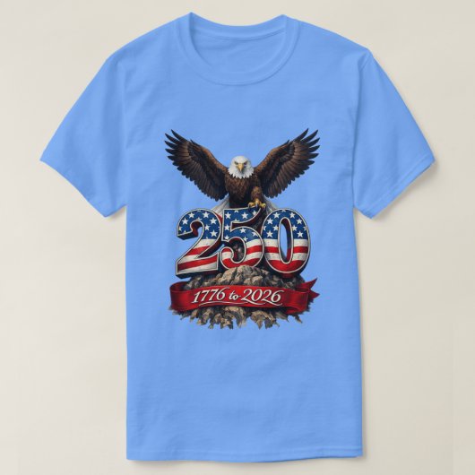 250年 アメリカ -5 Tシャツ (デザイン正面)