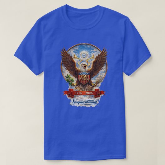 250年 アメリカ -8 Tシャツ (デザイン正面)