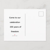 250年 インビテーションポストカード (裏面)