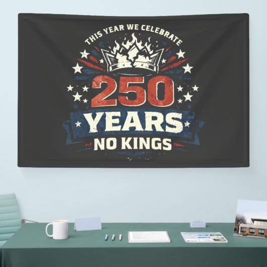 250年 キングはいらない 愛国者 横断幕 (トレードショー)