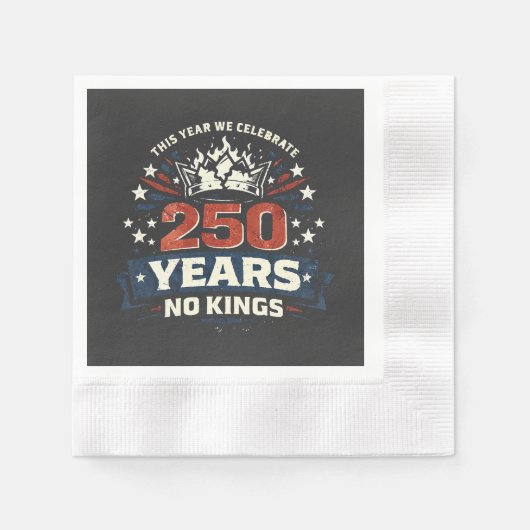 250年 キングはいらない 愛国者 縁ありカクテルナプキン (正面)