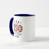 250年 流れ星 1776-2026 コーヒー マグカップ (正面左)