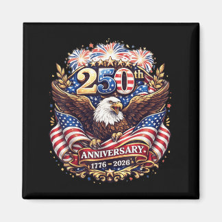 250年 1776-2026 アメリカ国旗250歳の誕生日 マグネット