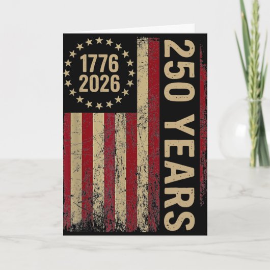250年 1776-2026 アメリカ国旗250歳の誕生日 We The カード (正面)