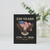 250年 1776 2026 イーグル アメリカ国旗 招待状 (スタンド正面)