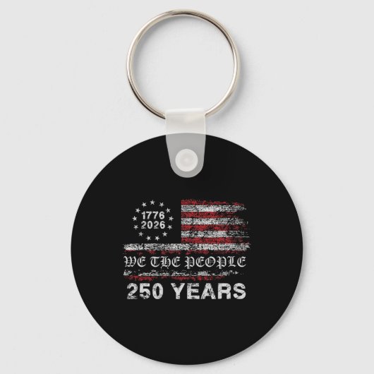 250年 1776-2026 二百五十周年記念フラグ キーホルダー (正面)