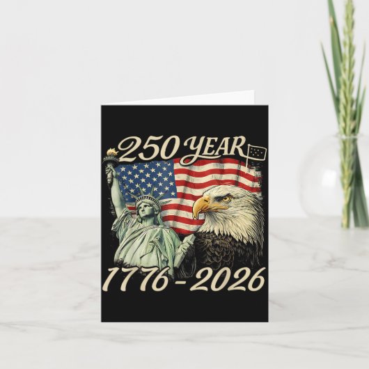 250年 1776 2026 建国250周年 独立記念日 カード (正面)
