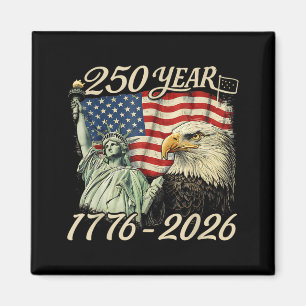 250年 1776 2026 250周年 誕生日 7月4日 マグネット