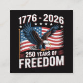 250年 1776 2026 250周年 7月4日 スクエア名刺 (裏面)
