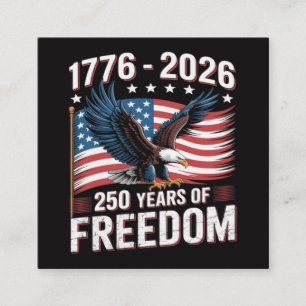 250年 1776 2026 250周年 7月4日 スクエア名刺