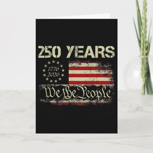 250年 1776-2026 We The People 250周年 アメリカ国旗 4 カード (正面)