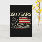 250年 1776-2026 We The People 250周年 アメリカ国旗 4 カード (黄色い花)