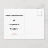 250歳の誕生日 インビテーションポストカード (裏面)