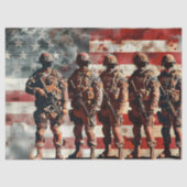 250点目の愛国的なアメリカ兵のデコパージュ作品 薄葉紙 (正面)