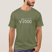 2500の平方根 50歳の誕生日 数学教師 Tシャツ (正面)